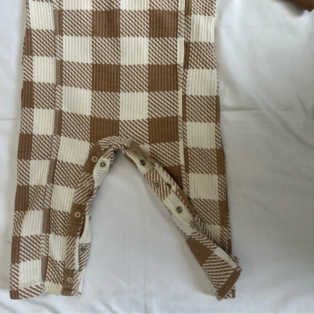 Grayson Collective Brown and White Checkered Kids One Piece Size 18 Months